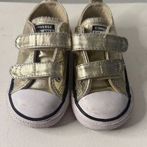 Converse Kids Metallic Gold Sneakers- toddler size 4